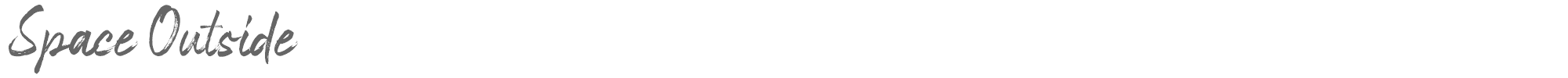 Sample characters Space Outside Font